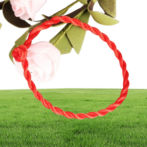 100PCSlot Fashion Red Thread String Bracelet Lucky Red Green Handmade Rope Bracelet for Women Men Jewelry Lover