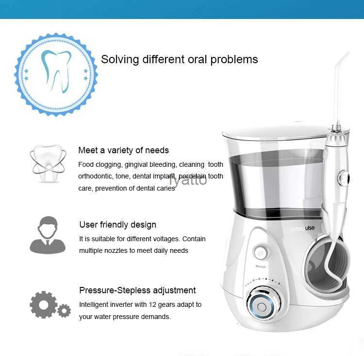 Other Appliances V660G oral irrigator grade 12 water brush+nozzle+box suitable for teeth whitening at home H240322