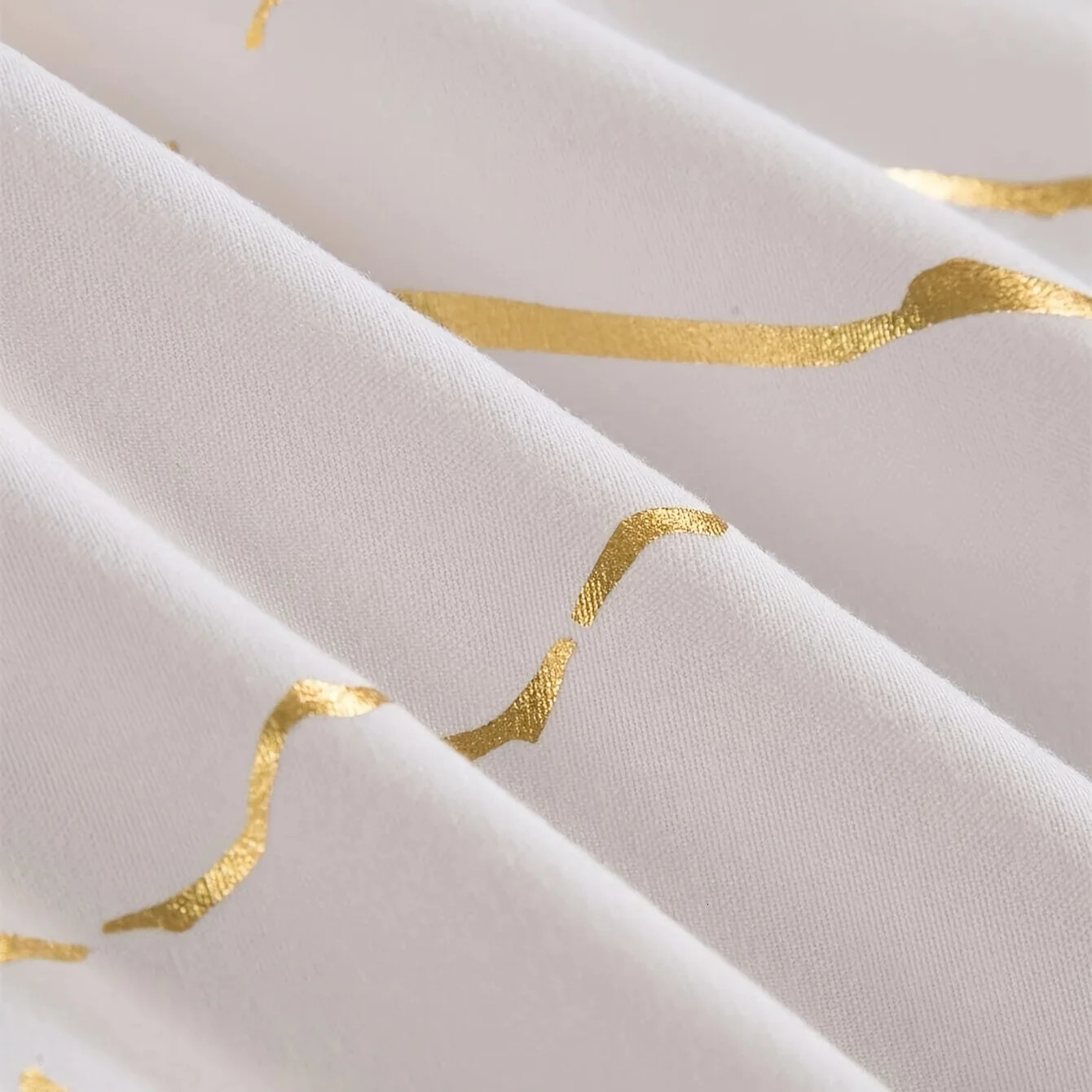 Queen Bedding Duvet Set White Marble Printed 3 Piece Microfiber Down Comforter Quilt Cover with Zipper Closure