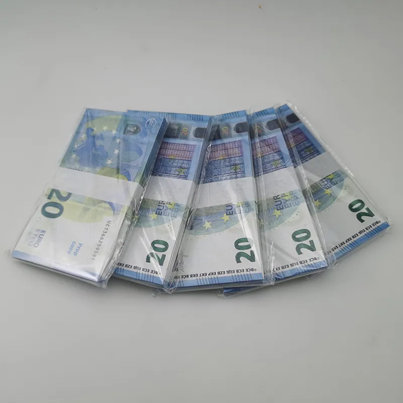 Party Supplies Movie Money Banknote 5 10 20 50 Dollar Euros Realistic Toy Bar Props Copy Currency Faux-billets 100 PCS Pack a03