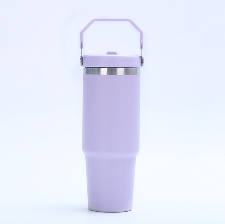 30oz matte tumbler with flip straw school macaron color double wall 304 Stainless Steel Insulated Travel Mug for custom DIY