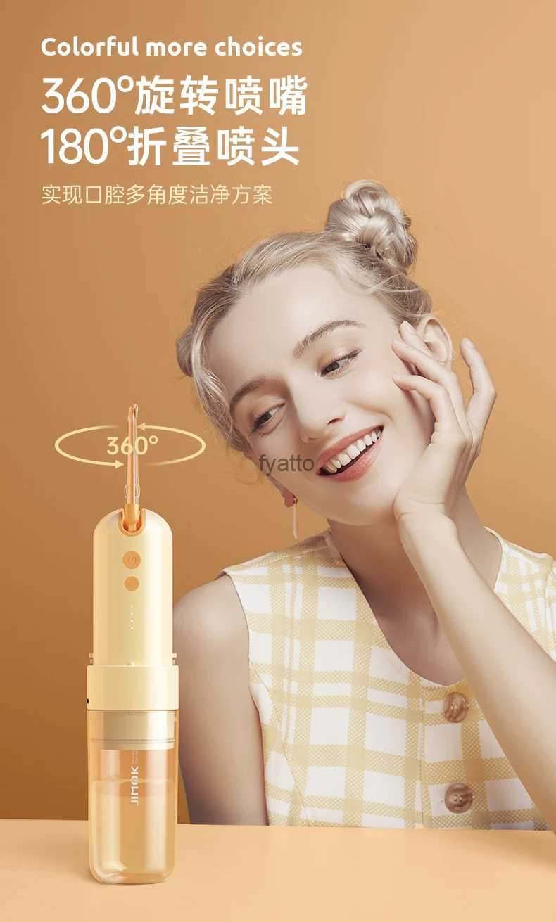 Other Appliances JIMOK S2 oral irrigator portable dental floss with water spray 150ML water tank waterproof tooth cleaner 4Tips H240322