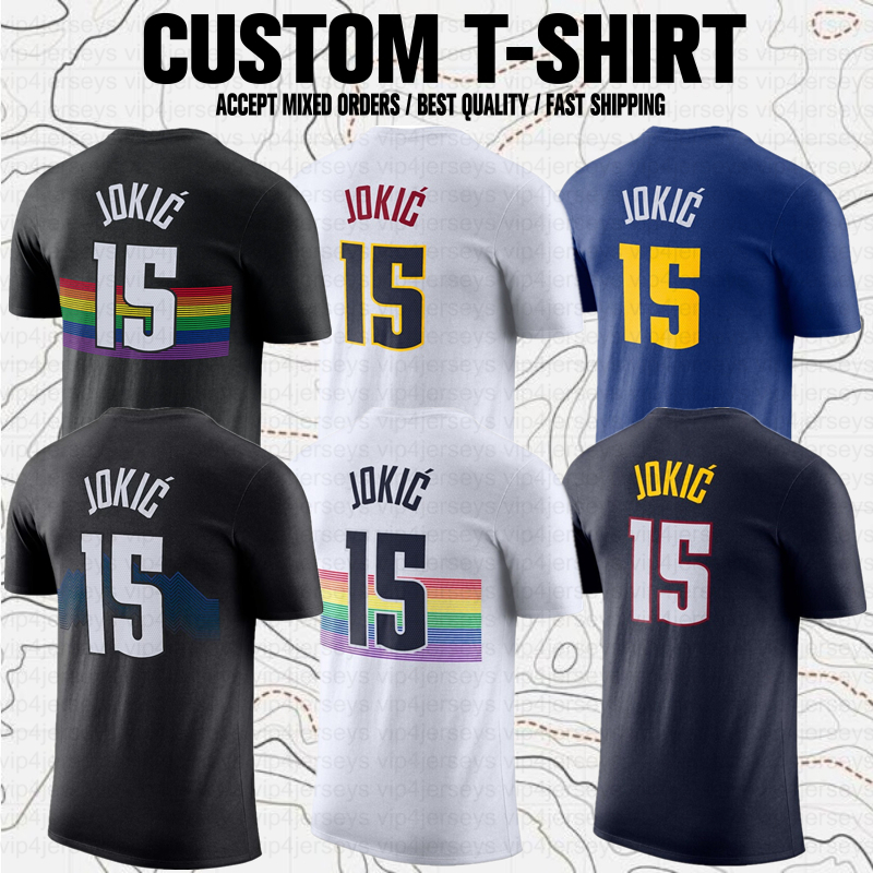Nikola 15 Basketball Sports Club Fans Branded Short Sleeve T-Shirt Performance Practice Tees