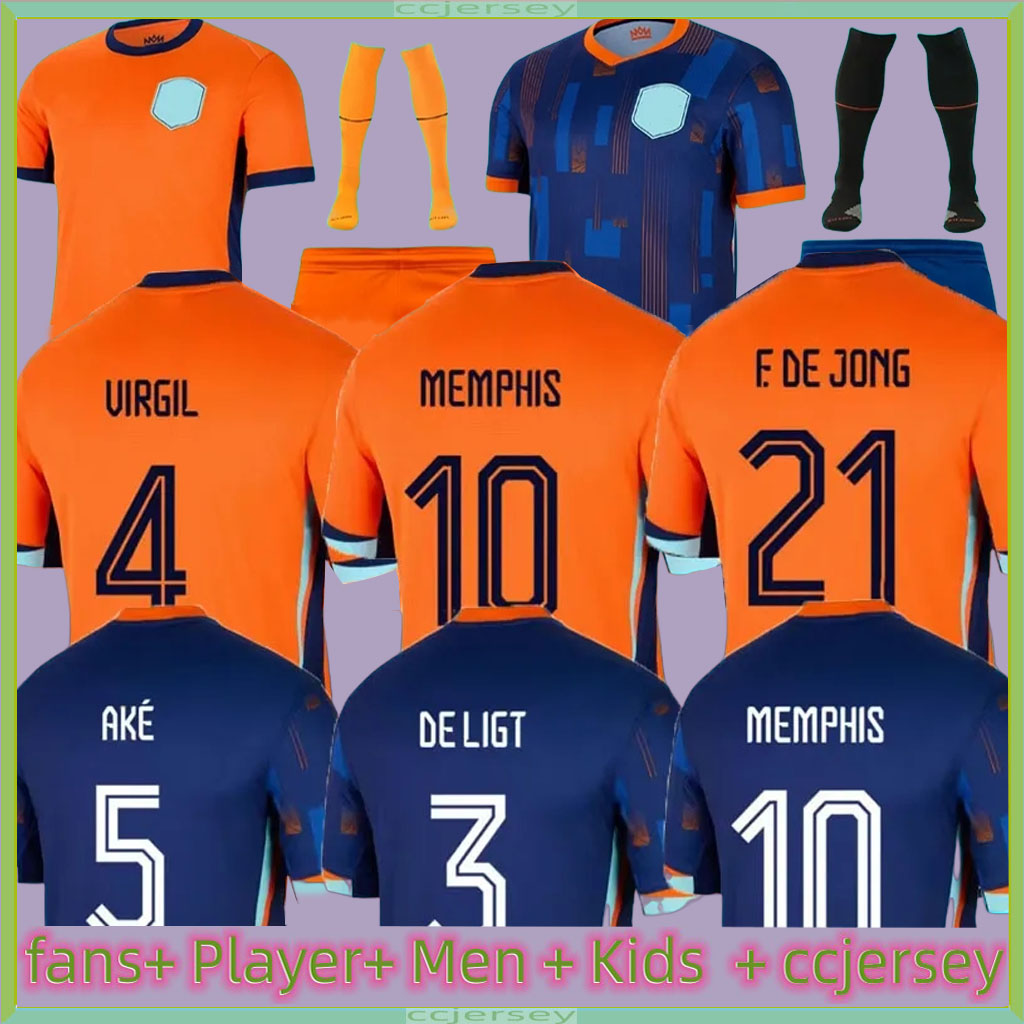 24 25 Netherlands MEMPHIS European Cup 23 24 Holland Club Jersey JONG VIRGIL DUMFRIES BERGVIJN Shirt 2024 KLAASSEN BLIND DE LIGT Men Kids Kit Football Shirt