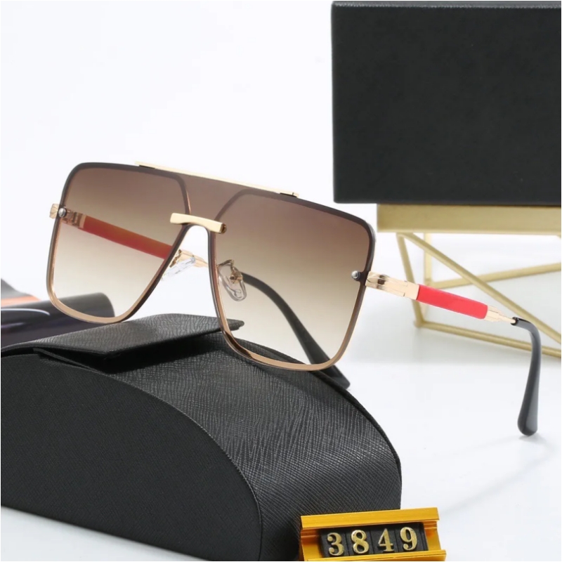 2024 designer sunglasses For Women and Men Fashion Model Special UV 400 Protection Letter Oval Double Beam Frame Outdoor Brand Design Alloy Diamond Pilot Sunglasses