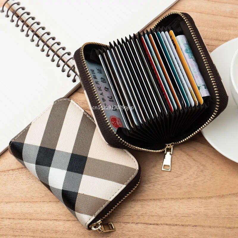 Wallets Casual Wallet Multi-Slot Card Holder Zipper Coin Purse Small Clutch PU Money Bag Cardholder For Men And Women