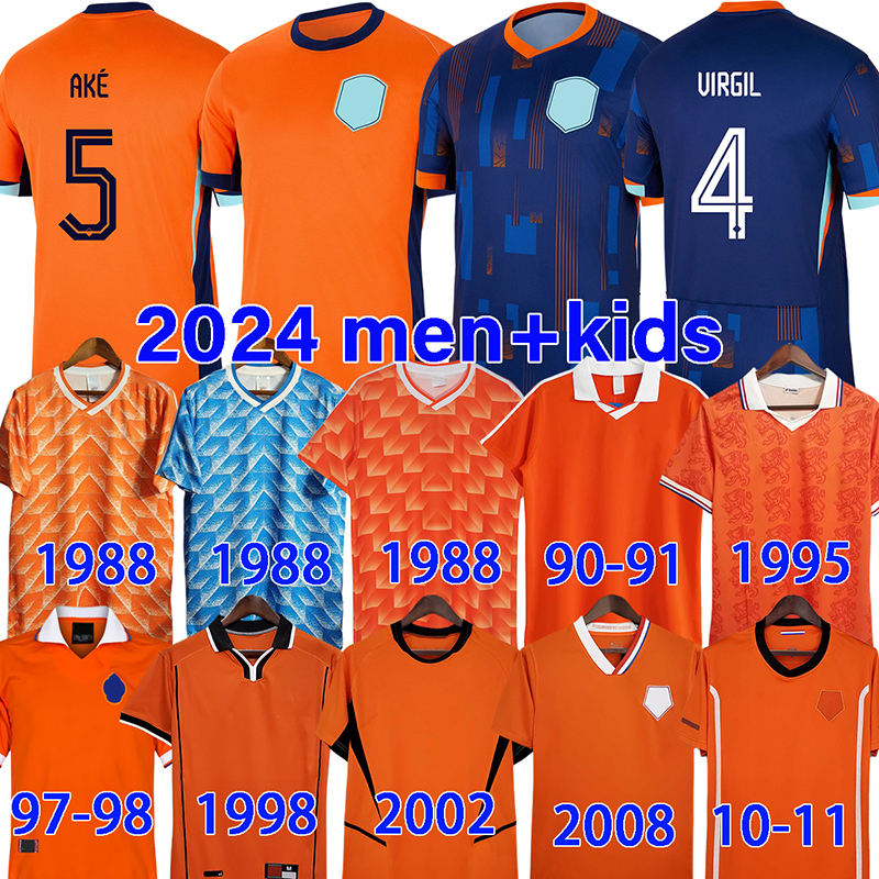 2024 Soccer Jerseys Retro Van Basten 1988 1997 1998 1994 BERGKAMP 96 97 98 Gullit Rijkaard DAVIDS football shirt kids kit Seedorf Kluivert CRUYFF Netherlands