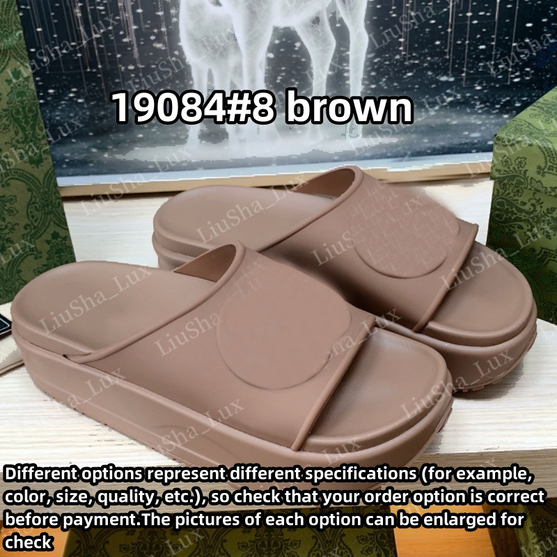 Sandals Designer Sandals Luxury Platform Slide Slippers Transparent Materials Sandal Rubber Flats Slipper