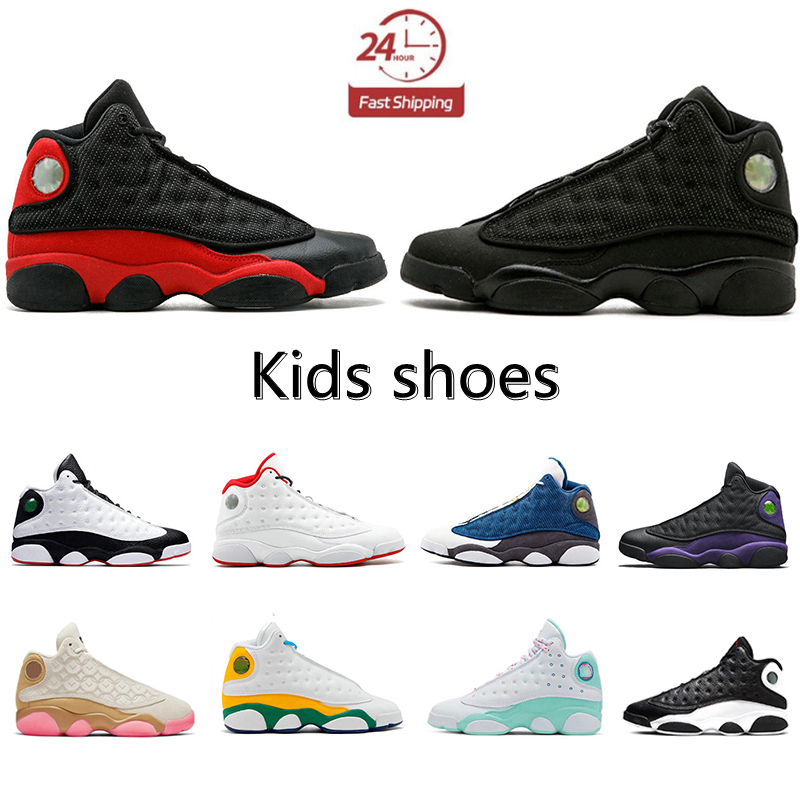 Big kids shoes 13 toddlers 13s boys Basketball sneakers bred black cat gril baby kid children shoe youth infants XIII sport baby outdoors designer Athletic trainers