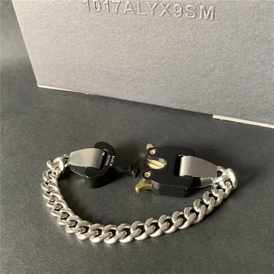 ALYX RIVER LINK BRACELETS Men Women Stainless Steel 1017 9SM Bracelet Metal Buckle Made in Austria 240313