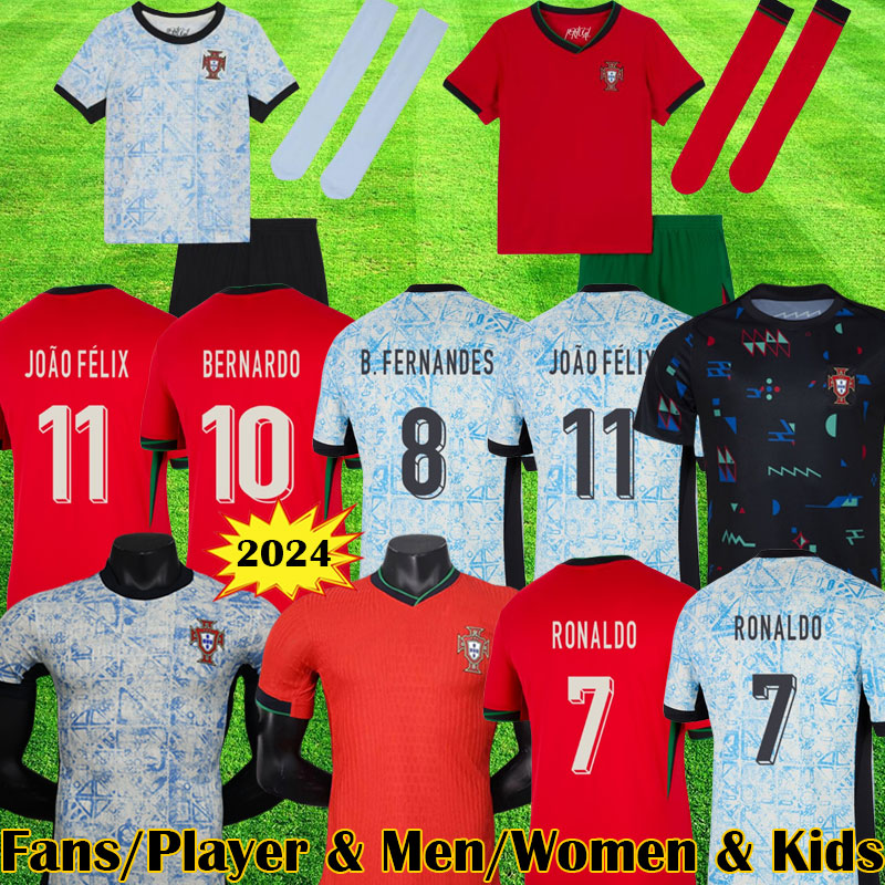 3XL 4XL 2024 Euro Portugal soccer jerseyS Portuguese Bruno FERNANDES DIOGO J. Portuguesa Retro 2025 Joao Felix 24 25 Football shirt BERNARDO home Men Women Kids Kit