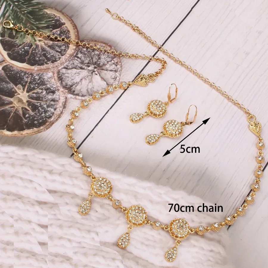 Algeria Bride Hair Chain Gold Plated Crystal Wedding Head Wear Diademas Para Ethnic Women Jewelry Bijoux De Tete Mariage 240311