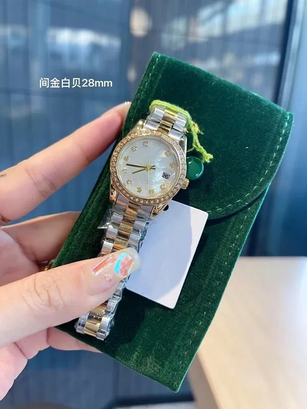 Ladies Watches Rhinestone Diamond Gold women Watch Designer wristwatches 316L All Stainless Steel Band 28mm Waterproof for womens Top Quality Valentine's Day Gift
