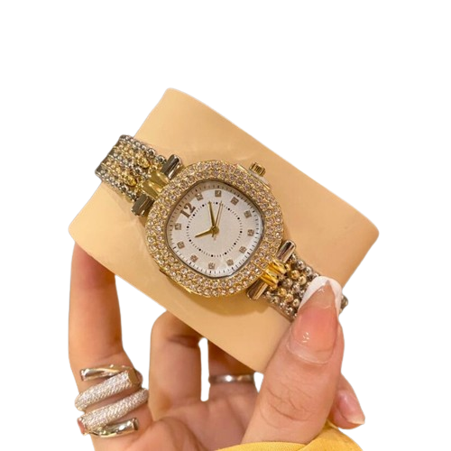 Fashion Luxury Gold Watch Women Watches Rhinestone Ladies wristwatch Stainless Steel iced out diamonds famous brand bracelet Clock