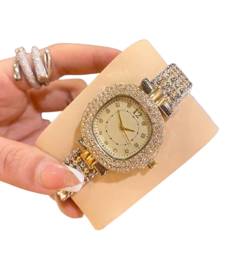 Fashion Luxury Gold Watch Women Watches Rhinestone Ladies wristwatch Stainless Steel iced out diamonds famous brand bracelet Clock