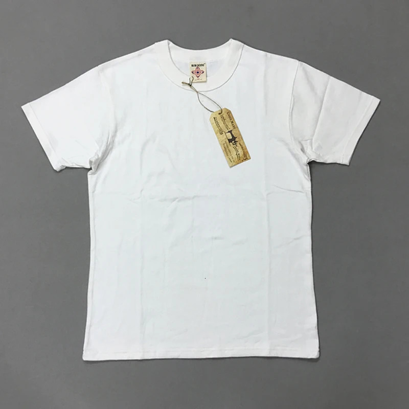BOB DONG 300gr Basic Tee Shirts Summer Heavyweight Cotton Mens Plain T-Shirts 240408