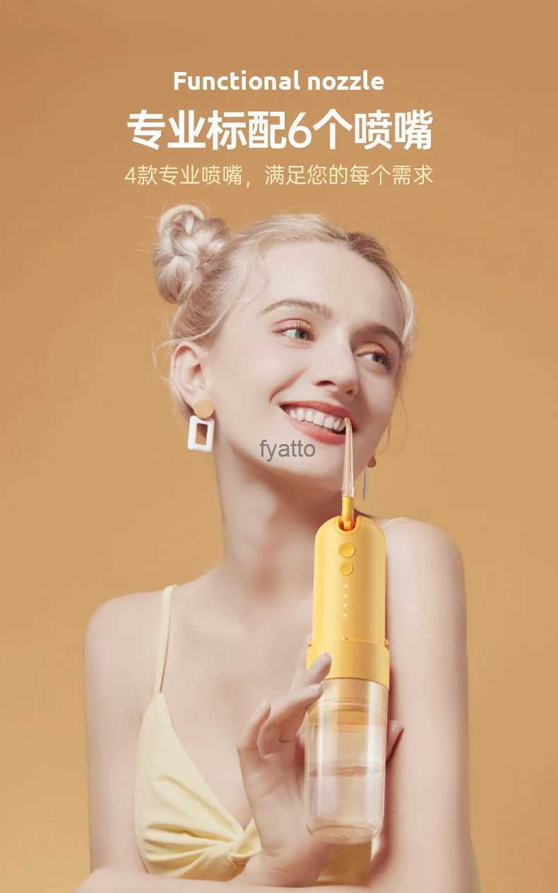 Other Appliances JIMOK S2 oral irrigator portable dental floss with water spray 150ML water tank waterproof tooth cleaner 4Tips H240322
