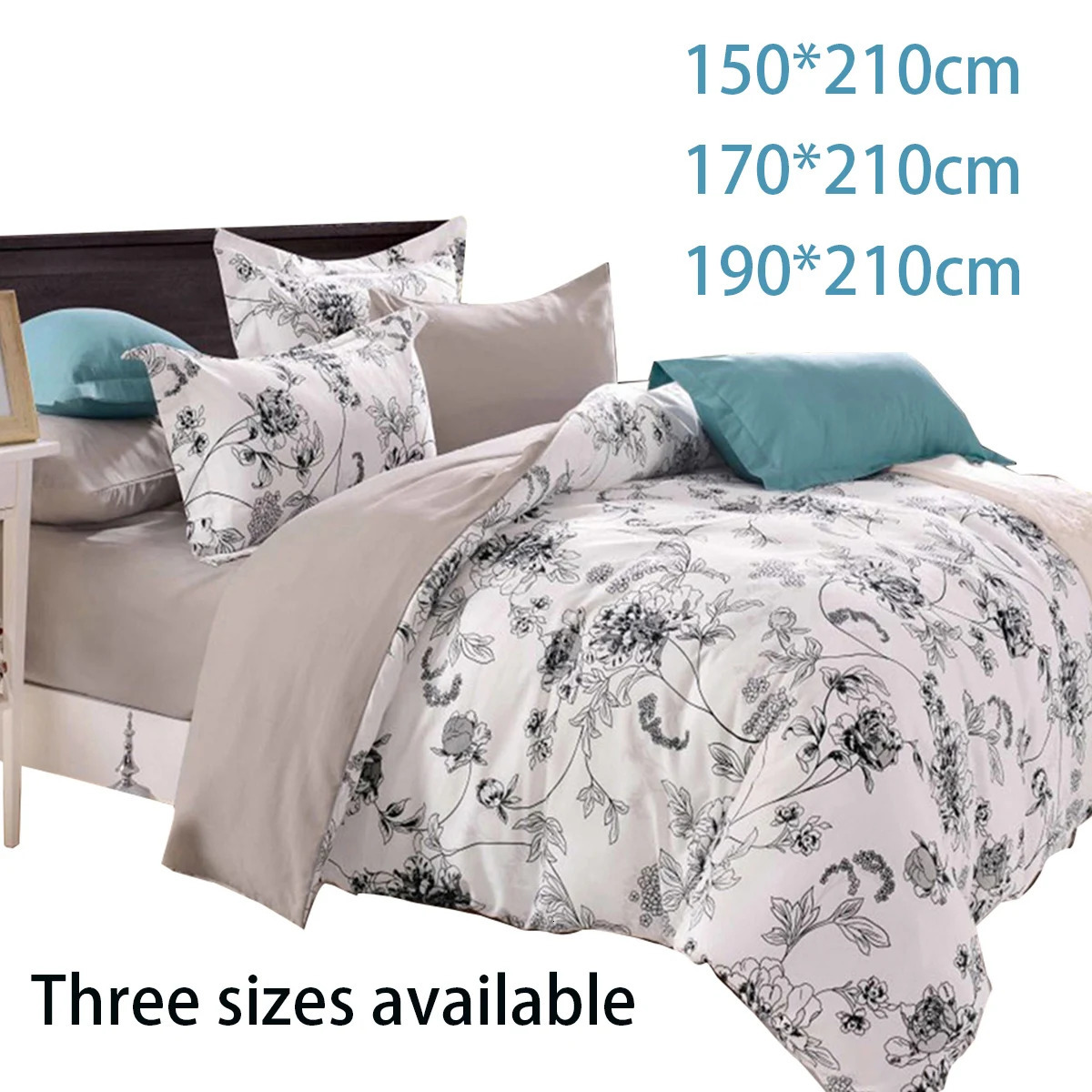 Duvet Covers Single/ Double Person Comforter Plant Flower Bedding Sets with Quilt Cover Bed Sheet Pill 240309