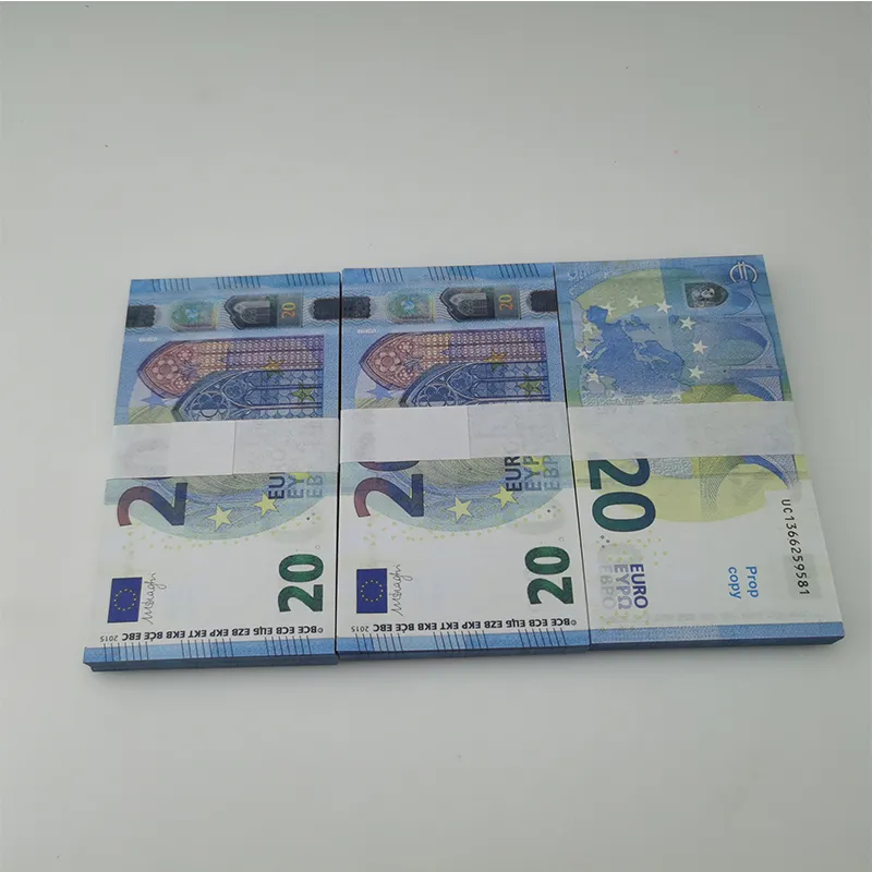 Party Supplies Movie Money Banknote 5 10 20 50 Dollar Euros Realistic Toy Bar Props Copy Currency Faux-billets 100 PCS Pack a03