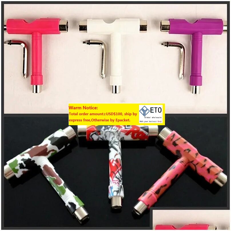 Other Hand Tools Socket Wrench T Type Handtools Iron Skate Board Bearing Spanner Dance Special Tools Non Slip Plastic 2 5Gy G2 Drop Dhzaj LL