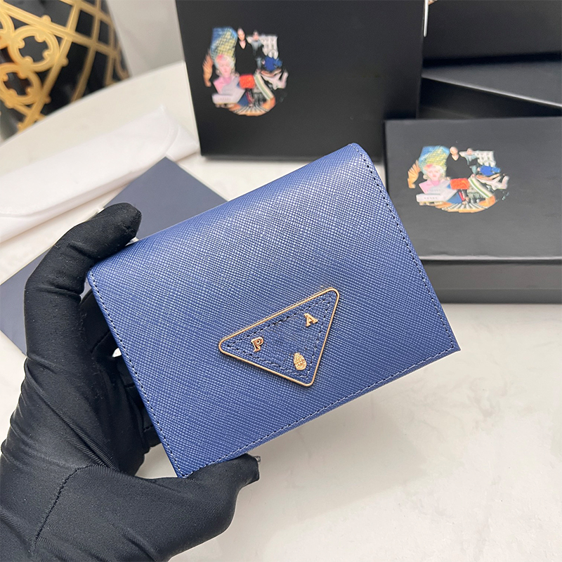High Quality Woman Designer holder cash bag wallet designer mini Flip Fold wallets color genuine leather Card Holder Men and women purse