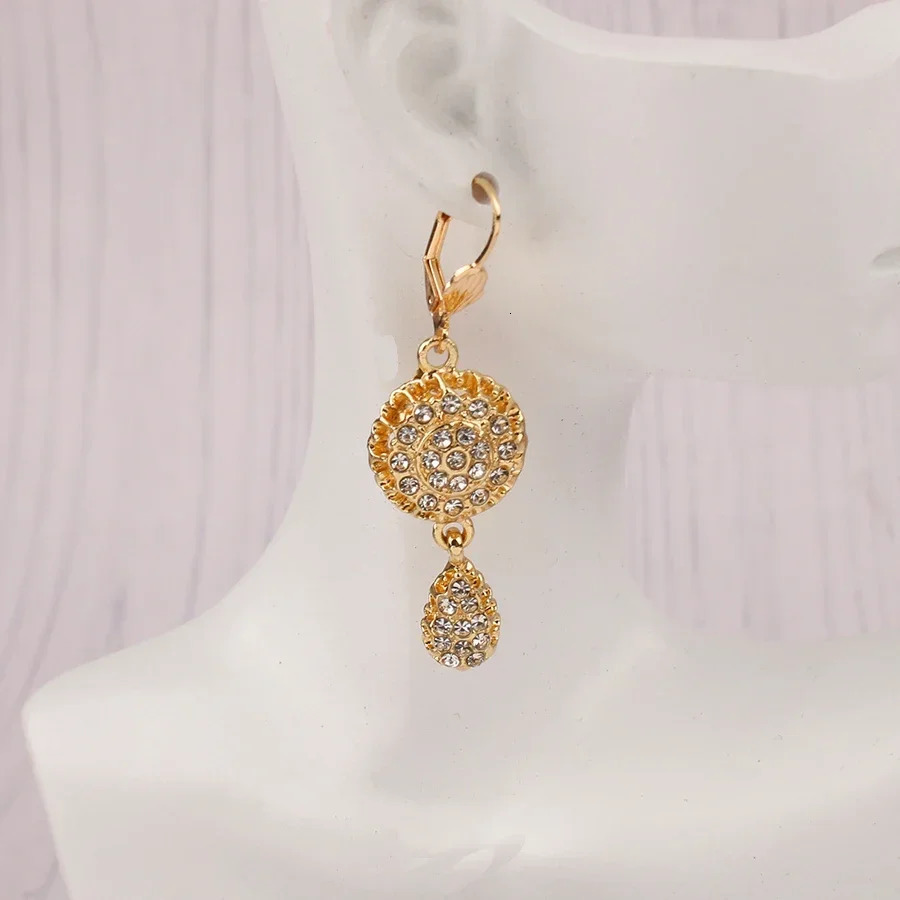 Algeria Bride Hair Chain Gold Plated Crystal Wedding Head Wear Diademas Para Ethnic Women Jewelry Bijoux De Tete Mariage 240311