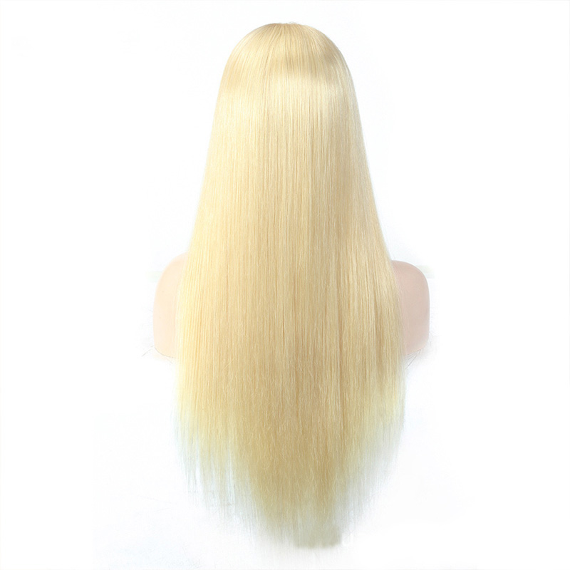 Full Lace Wigs 150% Density Indian Human Hair Body Wave 613 Color Blonde Straight Virgin Hair Mink Yirubeauty Wig Silky Straight