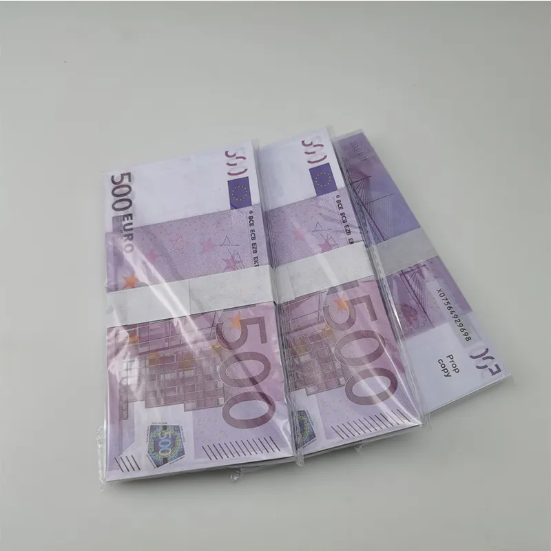 Party Supplies Movie Money Banknote 5 10 20 50 Dollar Euros Realistic Toy Bar Props Copy Currency Faux-billets 100 PCS Pack a03