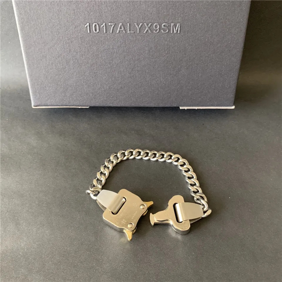 ALYX RIVER LINK BRACELETS Men Women Stainless Steel 1017 9SM Bracelet Metal Buckle Made in Austria 240313