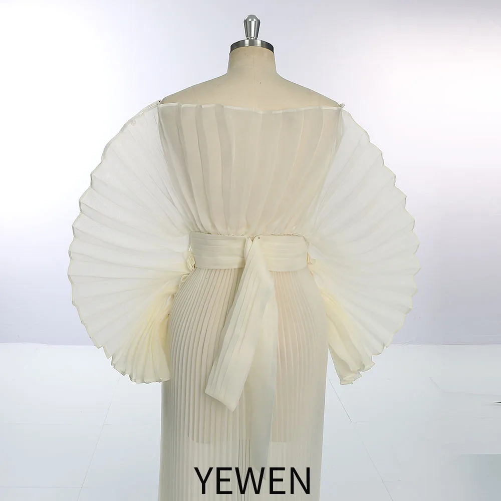 Fashion Organza Pleated Maternity Dress for Po Shoots Dresses Pregnancy Shoot YW230726 240309