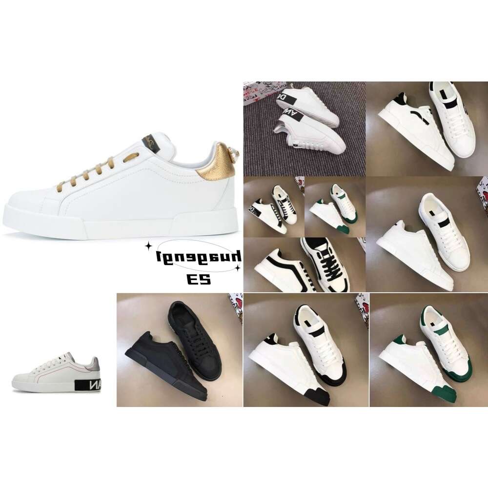 designer s casual shoe genuine leather white graffiti sneaker fashion diamond decoration skateboard men women d g dolce and gabanna gabbanaly 46Z0