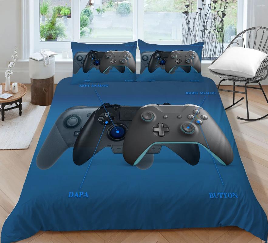Bedding Sets Gamer Gamepad Duvet Cover Set for Boys Girls Kids 3D Gaming Geometric Comforter &pillowcases Bedroom Decor