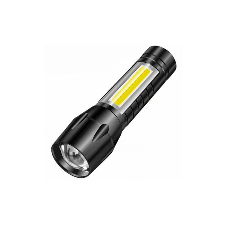 Mini USB rechargeable COB flashlight adjutable zoom aluminium alloy Q5 torch portable outdoor camping lamp 3W built in battery flashlights lights with