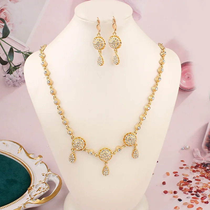 Algeria Bride Hair Chain Gold Plated Crystal Wedding Head Wear Diademas Para Ethnic Women Jewelry Bijoux De Tete Mariage 240311