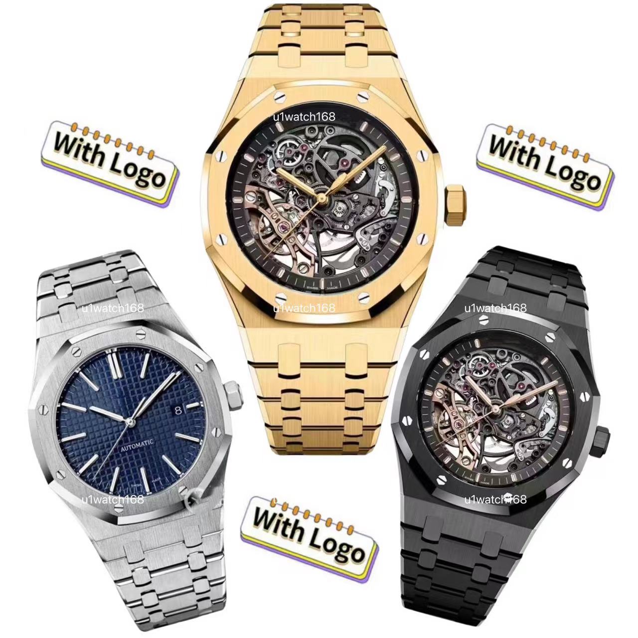 New designer watches 42mm mes watch all black skeleton watch classic 15400st 15300 audemar dail automatic waterproof uomo Uhren Orologio di Lusso Montre de luxe