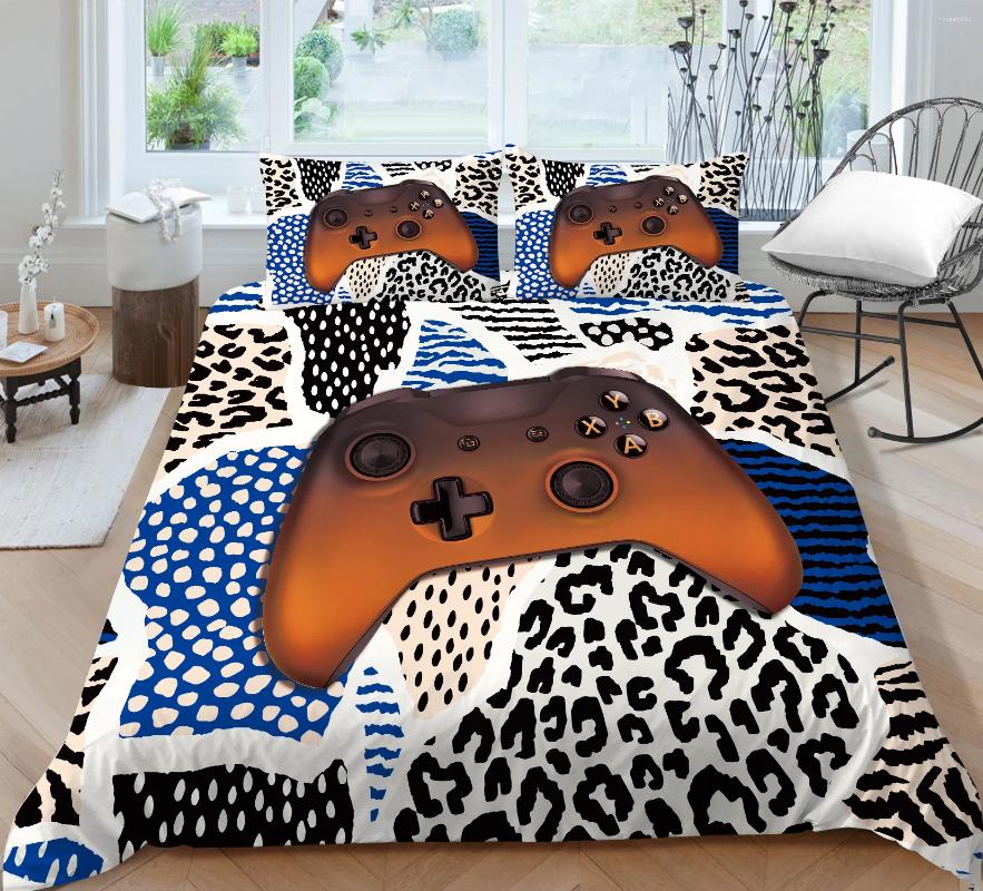 Bedding Sets Gamer Gamepad Duvet Cover Set for Boys Girls Kids 3D Gaming Geometric Comforter &pillowcases Bedroom Decor