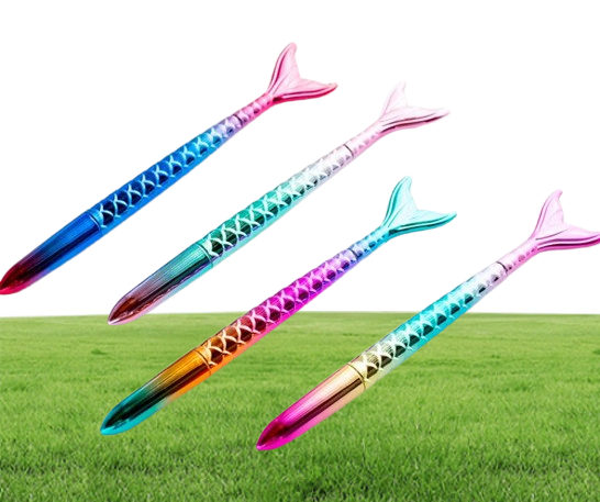 Mermaid Pen Gift Stationery Fish Ballpoint Pens Creative Office Business Supplies Students Prize black blue ink 1mm 05mm