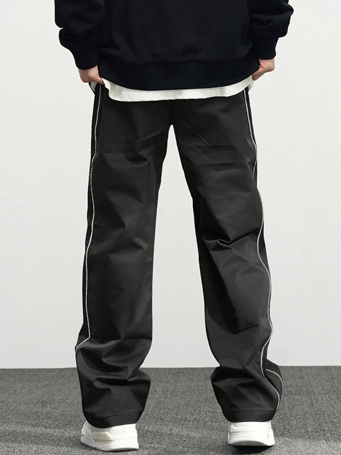 Casual Cotton Cargo Pants For Men Mens Loose With Side Pockets Long Trousers Street Everyday Jogger Out 240318