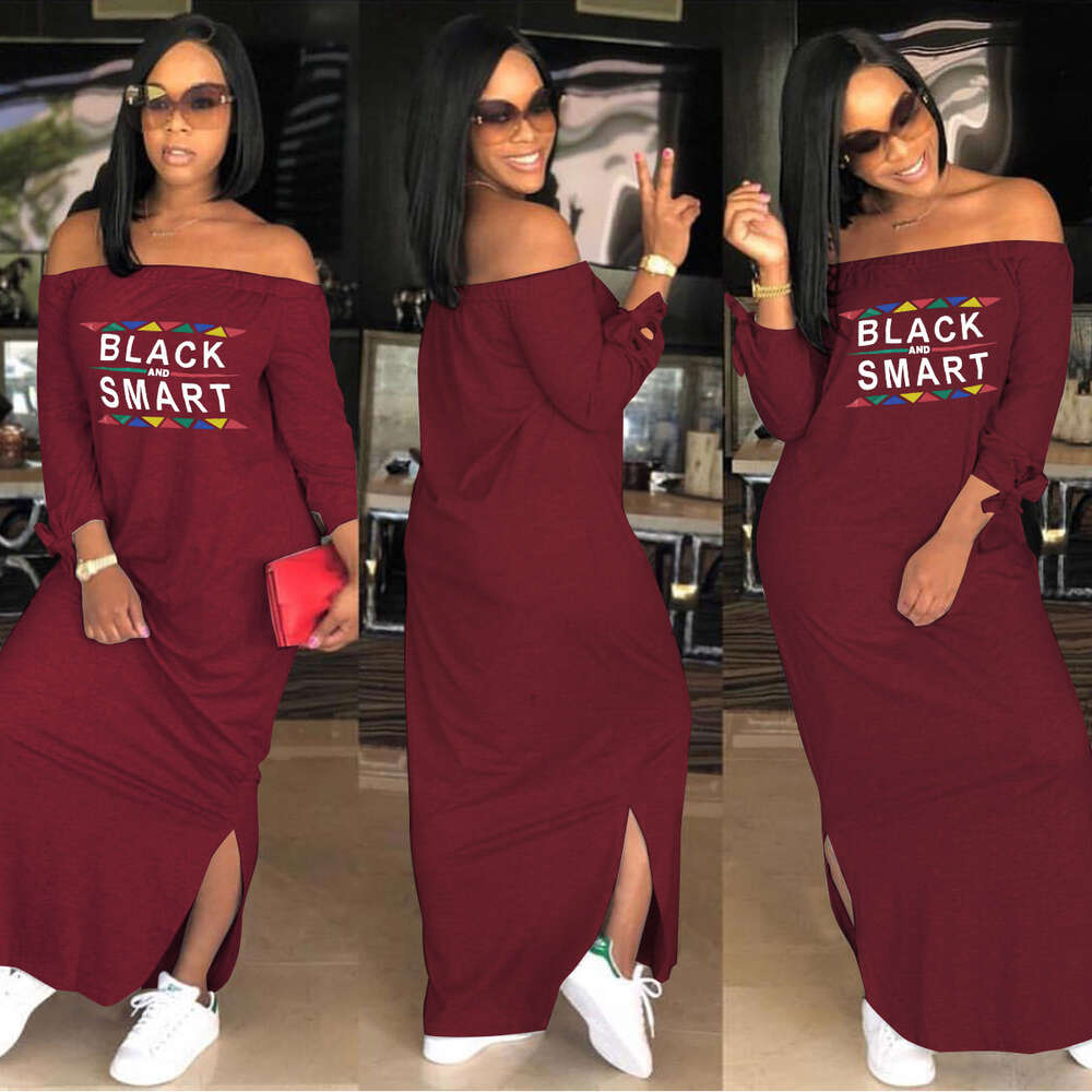 RETAIL Summer Plus Size 3xl Womens Clothing Maxi Dresses For Woman Short Sleeve Letter Printed Split Causal Sexy Dress