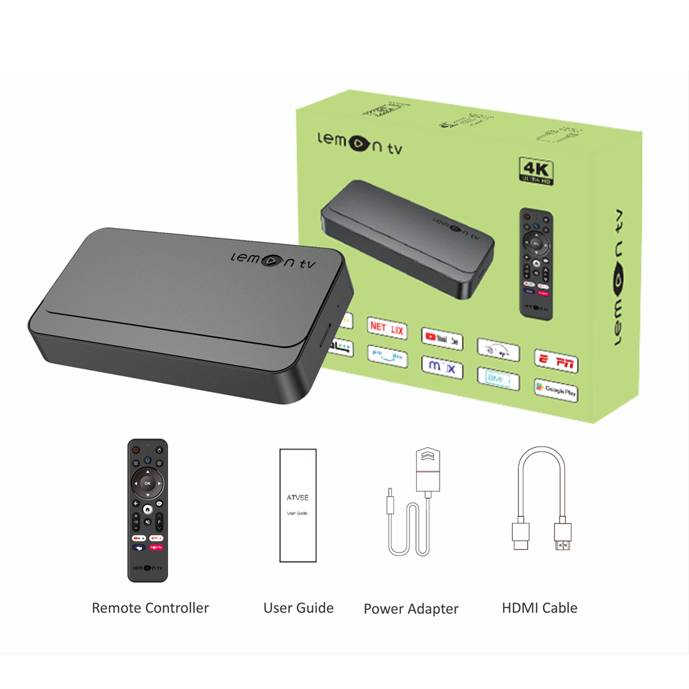 Ship From france Lemon TV Smart TV Box Android 10.0 Allwinner H313 Quad Core 2.4G/5G WIFI6 Bt 4K Media Player 2GB+8GB Set Top Box