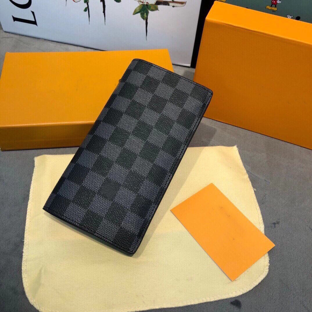 Wholesale wallet card holder wallet designer Long single fold wallet Genuine leather design clutch handbag Check folder Credit card bag M61697 M66540