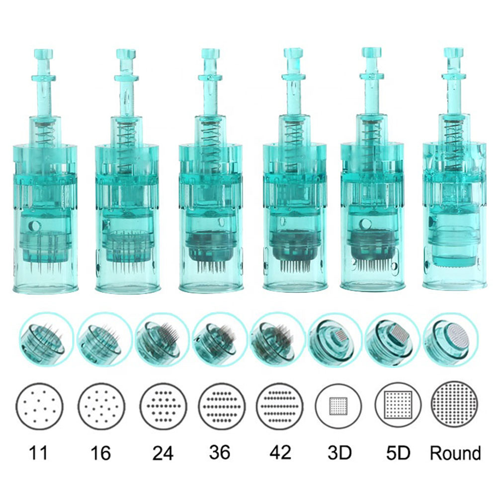 100pcs Dr pen A6S needles cartridge microneedle Nano tip replacement dermapen cartridges needling Meso Derma Pen 11/16/24/36/42 Pins 3D 5D