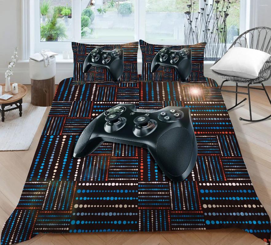 Bedding Sets Gamer Gamepad Duvet Cover Set for Boys Girls Kids 3D Gaming Geometric Comforter &pillowcases Bedroom Decor