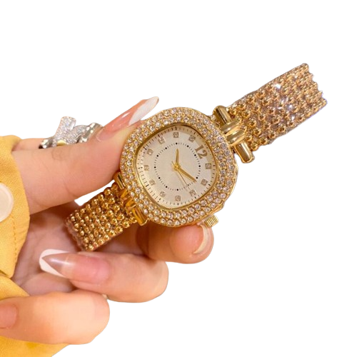 Fashion Luxury Gold Watch Women Watches Rhinestone Ladies wristwatch Stainless Steel iced out diamonds famous brand bracelet Clock