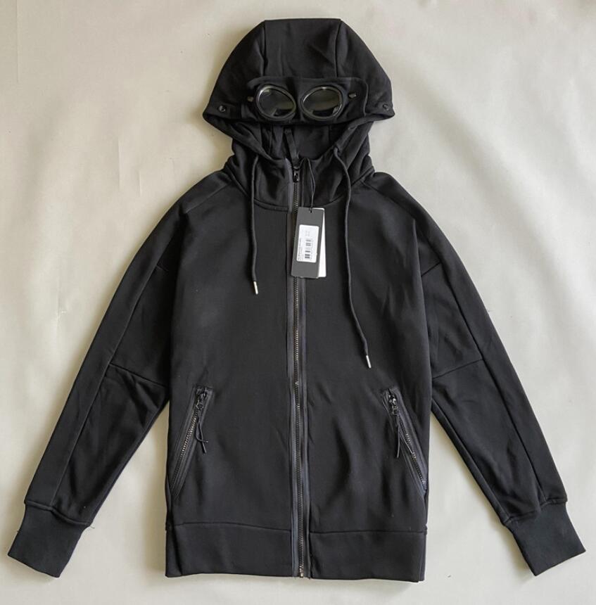 Two lens hoodies casual outdoor zipper sweatshirts fashion brand pullover size M-XXL black grey