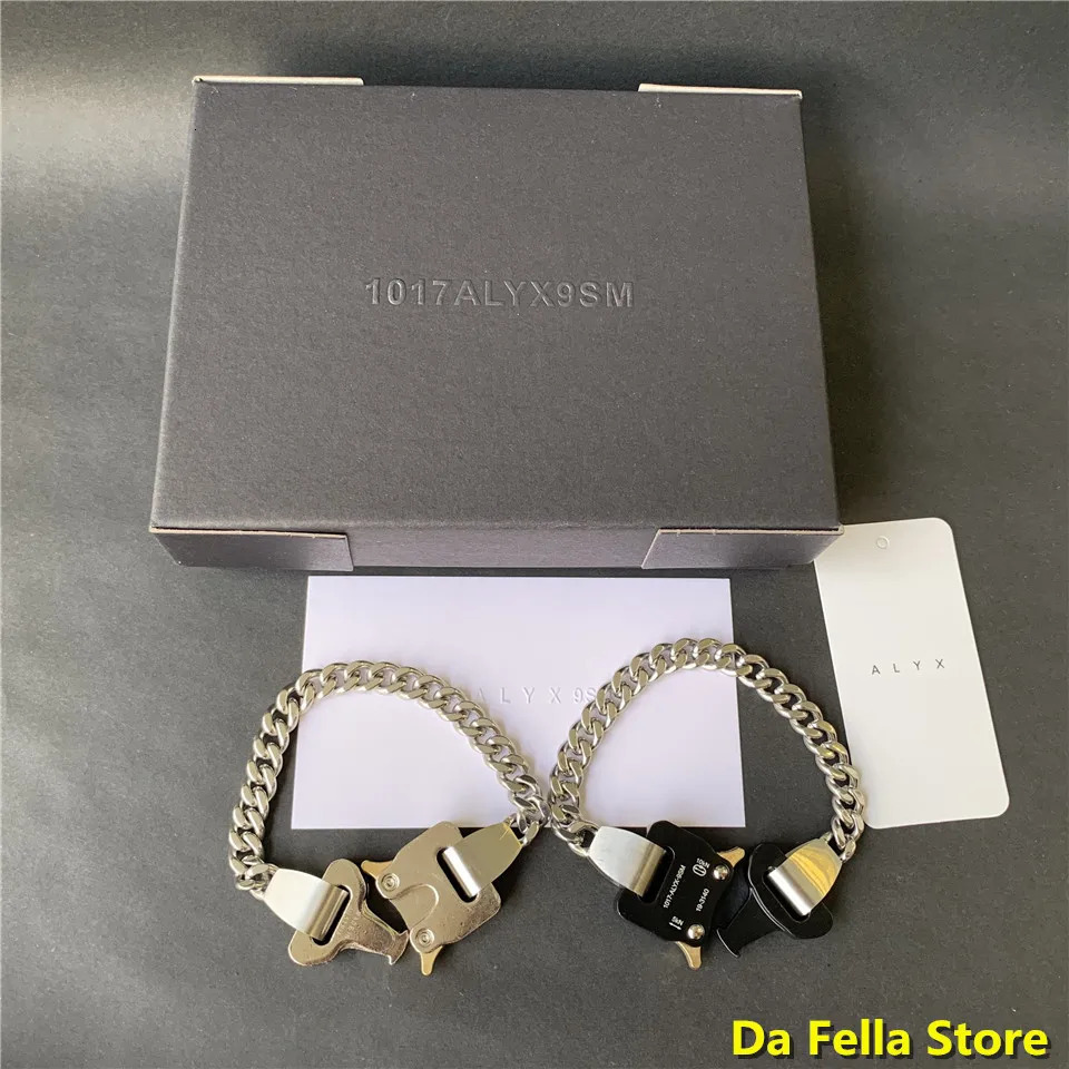 ALYX RIVER LINK BRACELETS Men Women Stainless Steel 1017 9SM Bracelet Metal Buckle Made in Austria 240313