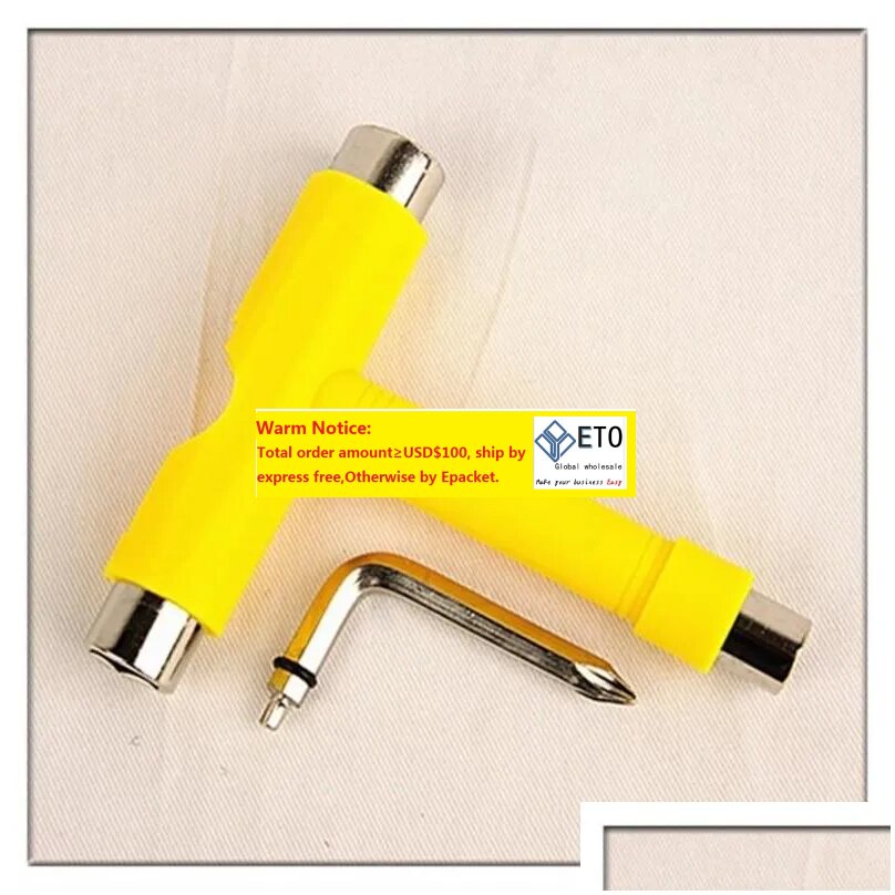 Other Hand Tools Socket Wrench T Type Handtools Iron Skate Board Bearing Spanner Dance Special Tools Non Slip Plastic 2 5Gy G2 Drop Dhzaj LL
