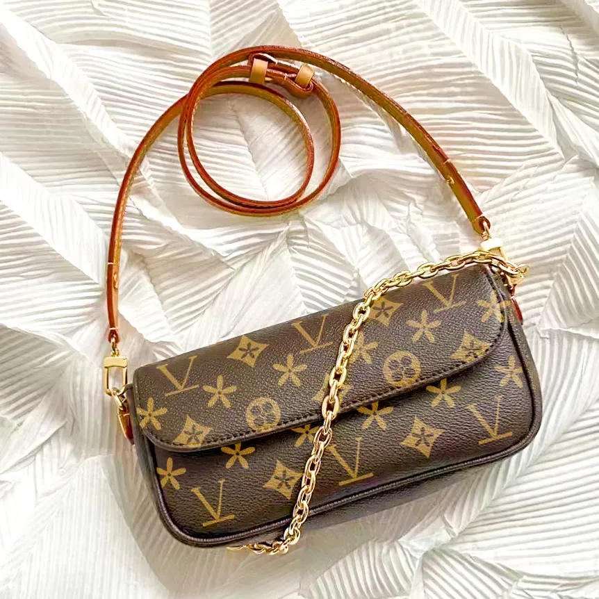 Designer wallet chain ivy bags Womens flap baguette bag mens Genuine Leather Cross Body Shoulder Totes lady satchel handbag Clutch Bags