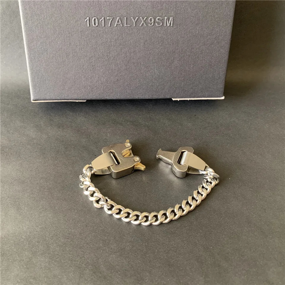 ALYX RIVER LINK BRACELETS Men Women Stainless Steel 1017 9SM Bracelet Metal Buckle Made in Austria 240313