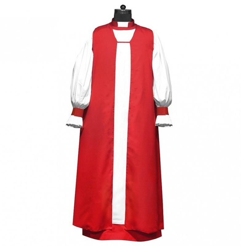 Ethnic Clothing Mens Chimere And Rochet Set Church Costume Long Sleeve Slim Clergy Tunic Cotton Cassocks Stand Collar Tradition Priest Othpy